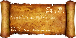 Szelényi Mihály névjegykártya